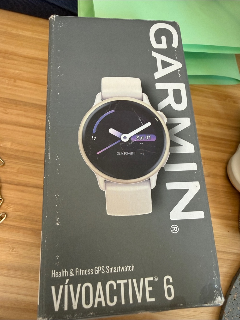garmin Vívоactive 6 Smartwatch - Cream White Band